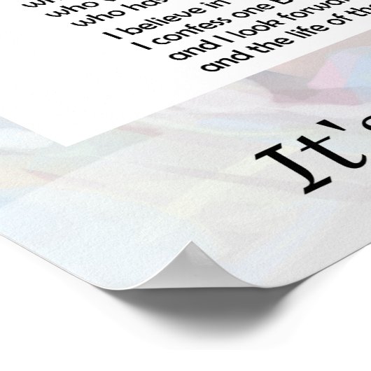 Nicene Creed Poster 16"x20" ポスター (角)