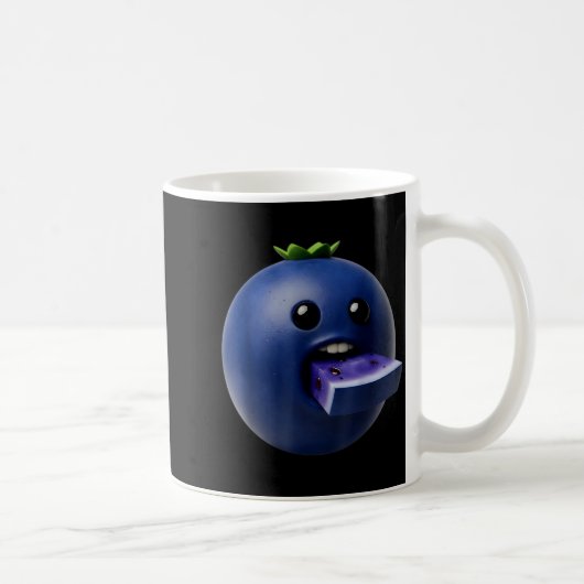 Niche Fruits Funny Blueberry Meme Brainrot Surreal コーヒーマグカップ (右)