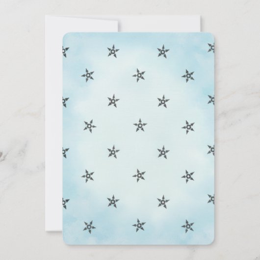 Niche Kids Martial Arts Party Decor 招待状 (裏面)