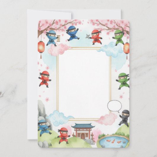 Niche Kids Martial Arts Party Decor 招待状 (正面)