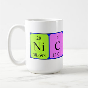 Nicholas期別表名mug コーヒーマグカップ