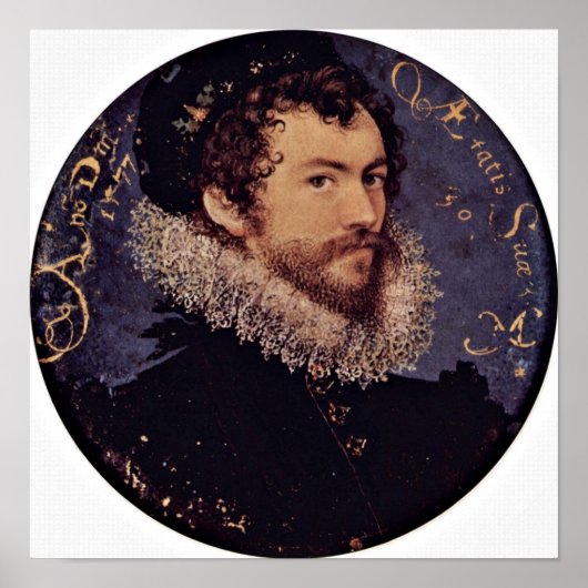 Nicholas Hilliard - Earliest selfportrait ポスター (正面)