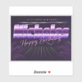 Nicholas Name Vorname retro Sticker Geburtstag シール (シート)
