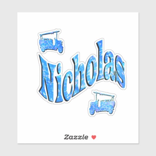 Nicholas Name With Fire Trucks, シール (シート)