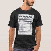 Nicholas Nutrition Information Problem Solving Har Tシャツ (正面)