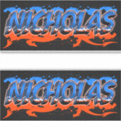 Nicholas Vorname Name Graffiti Aufkleber Sticker シール (正面)