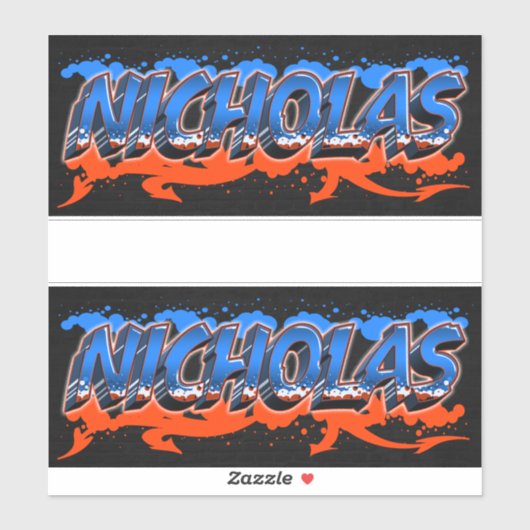 Nicholas Vorname Name Graffiti Aufkleber Sticker シール (シート)