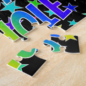 「NICHOLE」名、おもしろい「ハッピーバースデー」 ジグソーパズル (側面)