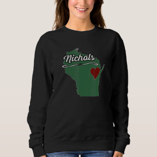 NICHOLS  Wisconsin WI USA  City State Souvenir スウェットシャツ