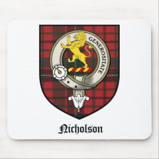 Nicholsonの一族はバッジのタータンチェックの頂点に達します マウスパッド