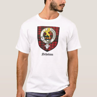 Nicholsonの一族はバッジのタータンチェックの頂点に達します Tシャツ