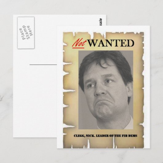 NICK CLEGGが不要 ポストカード (正面/裏面)