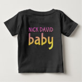 NiCK DAViDベビー-オーガニック、両面スナップティー ベビーTシャツ (裏面)