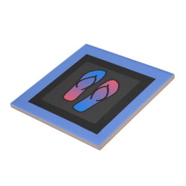 NiCK DAViD – ブルーラグーンビーチサンダルタイル タイル