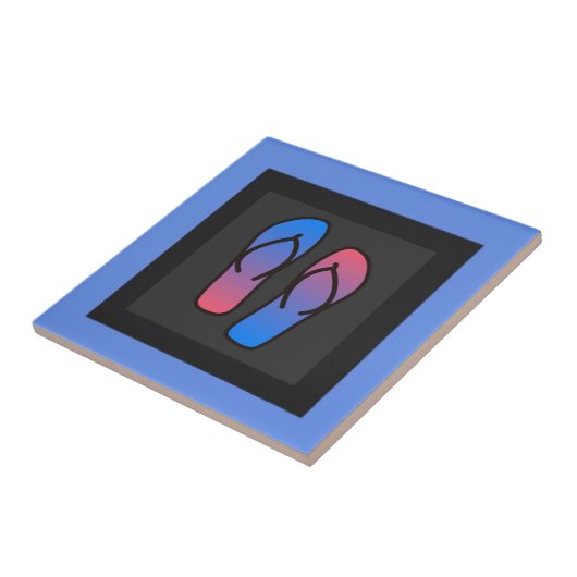 NiCK DAViD – ブルーラグーンビーチサンダルタイル タイル (側面)