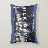 NiCK DAViD – ブルーランバーピロー アクセントクッション (正面(垂直))