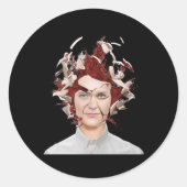 Nick Fuentesのヘイトステッカー1に対抗する ラウンドシール (正面)