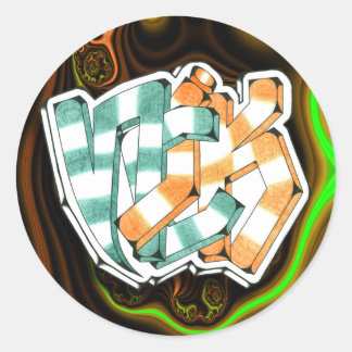 Nick to Garffitiアートステッカー1.5インチ ラウンドシール