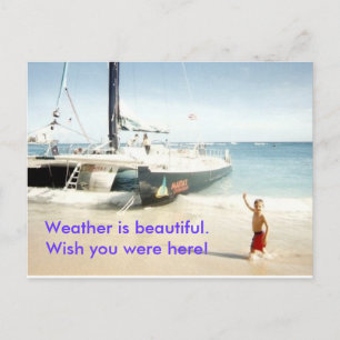 NickCatamaranWaikiki,天気が美しい。ウィッシュ… ポストカード
