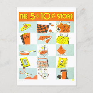 Nickel/Dime Store用ヴィンテージWPAポスター ポストカード