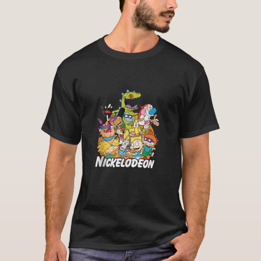 Nickelodeonロゴと全キャラクターTank Top Tシャツ (正面)