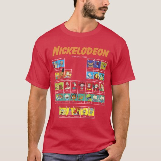 Nickelodeon Periodicable of Characters boy Tシャツ (正面)