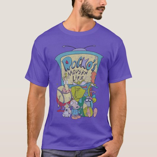 Nickelodeon Rockos Modern LifeV Cast retro Tシャツ (正面)