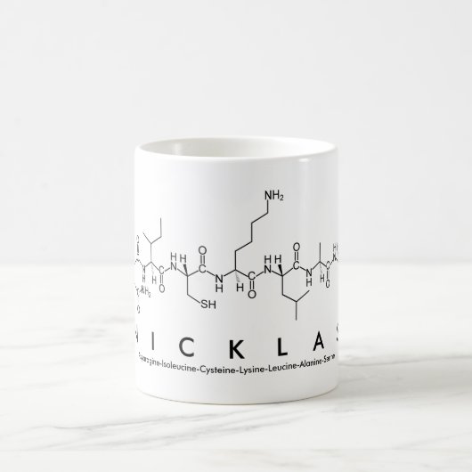 Nicklasペプチド名mag コーヒーマグカップ (中央)