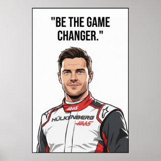 Nico Hülkenberg Racing Vector – Be the Game Change ポスター