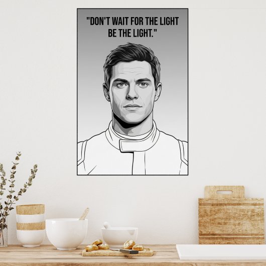 Nico Hülkenberg Racing Vector – Be the Light ポスター (キッチン)