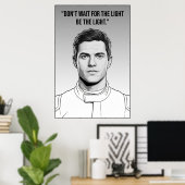 Nico Hülkenberg Racing Vector – Be the Light ポスター (ホームオフィス)
