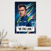 Nico Hülkenberg Racing Vector – Be the Lion Poster ポスター (キッチン)