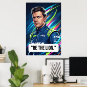 Nico Hülkenberg Racing Vector – Be the Lion Poster ポスター (ホームオフィス)