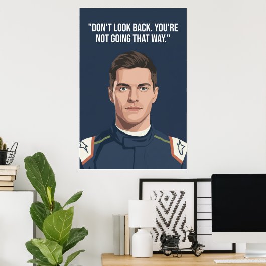 Nico Hülkenberg Racing Vector – Don’t Look Back ポスター (ホームオフィス)
