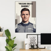 Nico Hülkenberg Racing Vector - Motivational ポスター (ホームオフィス)