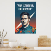 Nico Hülkenberg Racing Vector – Pain Is the Fuel ポスター (キッチン)