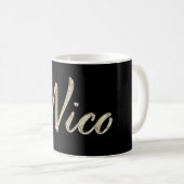Nico Name whitegold Tasse Teetasse Kaffeetasse コーヒーマグカップ (正面右)