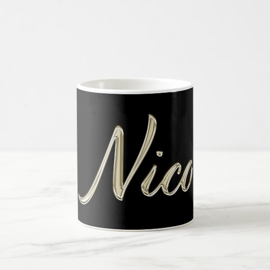 Nico Name whitegold Tasse Teetasse Kaffeetasse コーヒーマグカップ (中央)