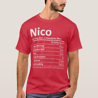 NICO Nutrition おもしろ 誕生日 名前入り ギ Tシャツ