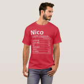 NICO Nutrition おもしろ 誕生日 名前入り ギ Tシャツ (正面フル)