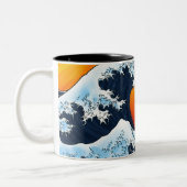 nicolaによる素晴らしい波のマグ ツートーンマグカップ (左)