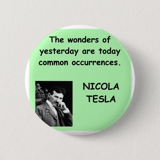 Nicola Tesla 缶バッジ (正面)