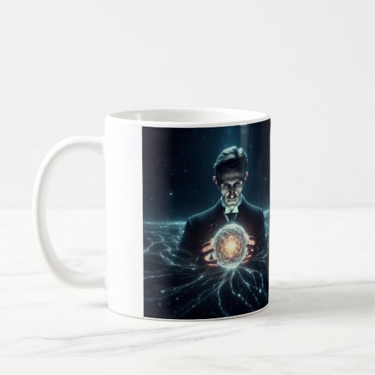 Nicola Tesla Caneca de Café コーヒーマグカップ (左)
