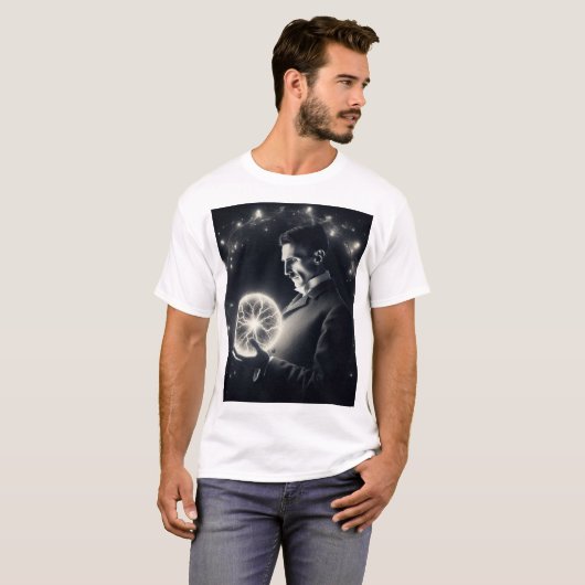 Nicola Tesla  Tシャツ (正面フル)