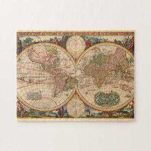 Nicolaas Visscher著旧世界の地図 ジグソーパズル