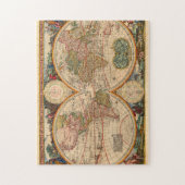 Nicolaas Visscher著旧世界の地図 ジグソーパズル (縦)