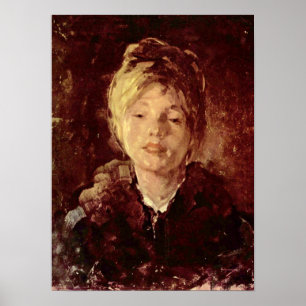 Nicolae Grigorescu – 女の子のポートレート ポスター