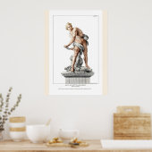 Nicolas Dorignyの版木、銅版、版画でBernini's David ポスター (キッチン)