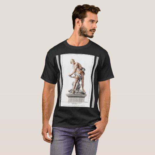 Nicolas Dorignyの版木、銅版、版画でBernini's David Tシャツ (正面フル)