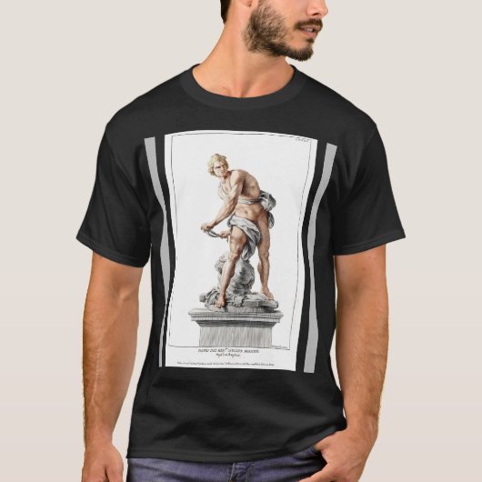 Nicolas Dorignyの版木、銅版、版画でBernini's David Tシャツ (正面)